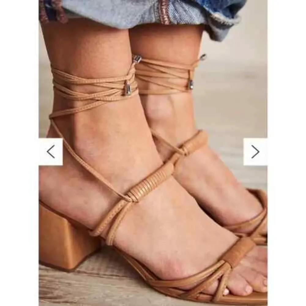Free People X Vicenza Talons Love Struck Strappy Sandals Brown Size EU 38 / US 9